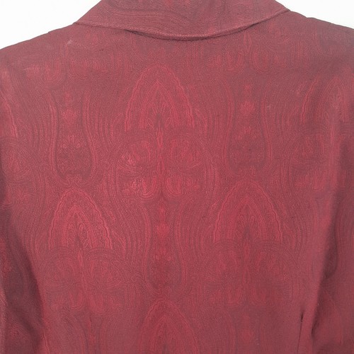 Morgan Puett Shack Incorporated Red Brocade Silk Coat M - Picture 7 of 7