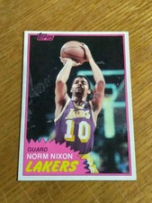 1981-82 Topps Basketball # 22 Los Angeles Lakers Norm Nixon  EX- Nr Mt