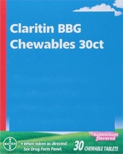 Claritin, Childrens Chewables Tablets Bubblegum, 30 Count