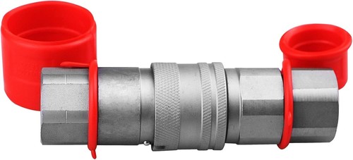 Hydraulic Quick Connect Couplers Flat Face Skid Steer Hydraulic Fittings 1/2 - Picture 6 of 9