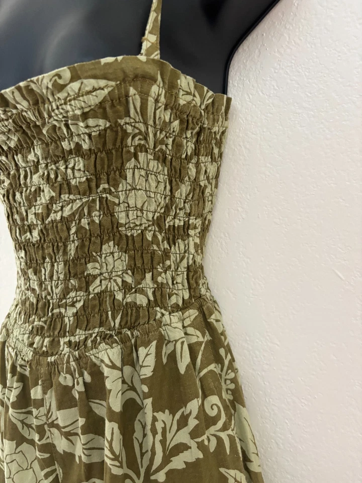 NWT Anthropologie Pilcro Pants Romper Size XS P Smocked Top Wide Leg Pockets - Image 3 of 4