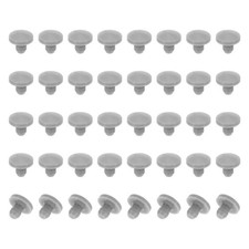 3mm Diameter Silicone Round Snap, 40 Pcs Furniture Hole Plug, Grey