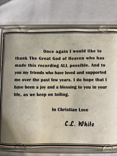 Brother C.L. Weiße Gospelmusik CD, I Keep On Toiling, 2001 - Bild 2 von 8