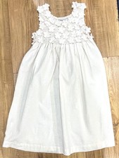 Vintage Rosetta Millington Girls Natural 70 Linen, 30 Rayon Maxi Dress 4T