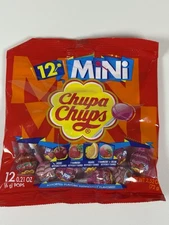 🍭 12ct Chupa Chups Mini Lollipops Fruit Flavor Pop FRESH BAG - Comb.SHIP +$1/ea