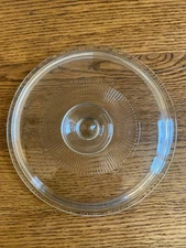PYREX G5C Handled Lid Cover; Clear Round; LID ONLY 7" Inside Diameter; Excellent