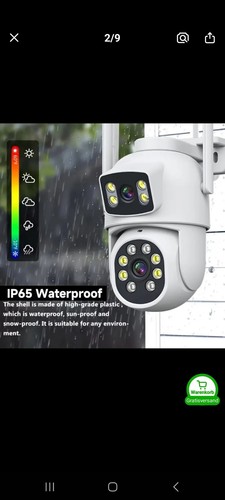 Cámara de vigilancia Dual Lens 2.4G 2K Wi-Fi IP IP65 resistente a la intemperie seguimiento automático PTZ - Imagen 11 de 13