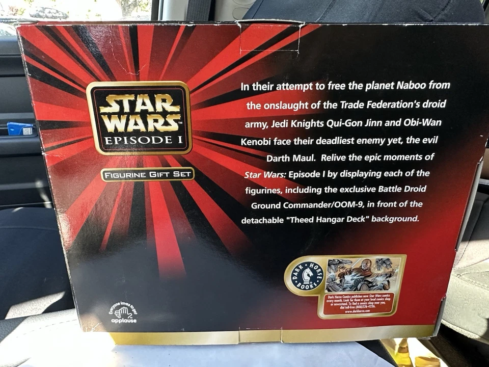 Star Wars Episodio 1 Figura Set Regalo Obi Wan Qui-Gon Darth Maul Aplausos Usado Foto 2 de 4