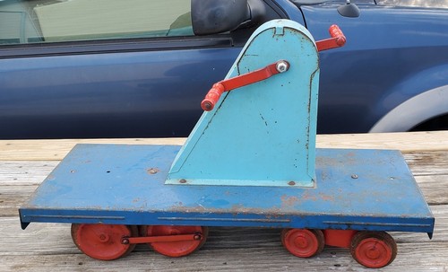 1950s Doepke Yardbird Hand Car Outside Train Railroad 7.5 Inch Toy - Picture 2 of 3