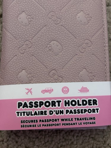 Cartera de viaje Sanrio Hello Kitty 2024 rosa con soporte para pasaporte - Imagen 3 de 5