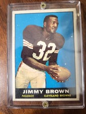 1961 TOPPS #71 JIM BROWN. CLEVELAND BROWNS, SYRACUSE. VERY NICE