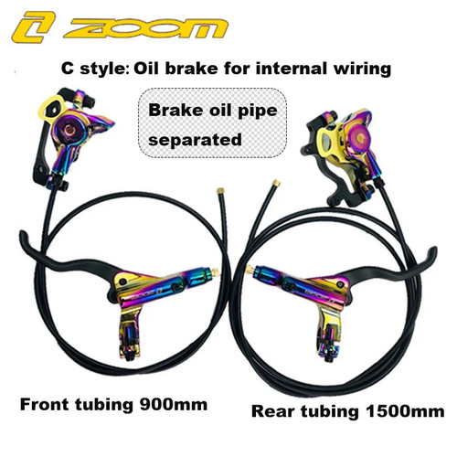 Freno de disco hidráulico para bicicleta MTB cableado interno externo frenos de bicicleta delanteros + traseros - Imagen 26 de 27