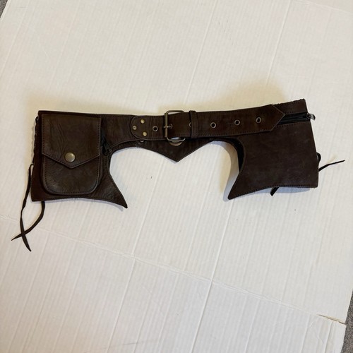 Leather Utility Hip Belt Bag Steampunk Cosplay RenFair Fanny Pack Festival - Imagen 10 de 15