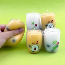 Mini Soft Fidget Toys Squeeze Toys Milk Tea Cup Hand Squeeze Ball Sensory Toys*1