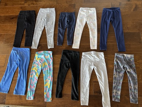 Lote/paquete de 10 leggings talla 5 T para niñas pequeñas - Imagen 8 de 9