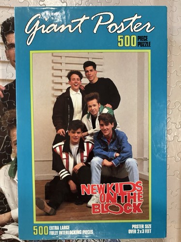 Vintage GIANT New Kids on the Block 500 Piece Puzzle- 40” X 26” Milton Bradley - Picture 13 of 15