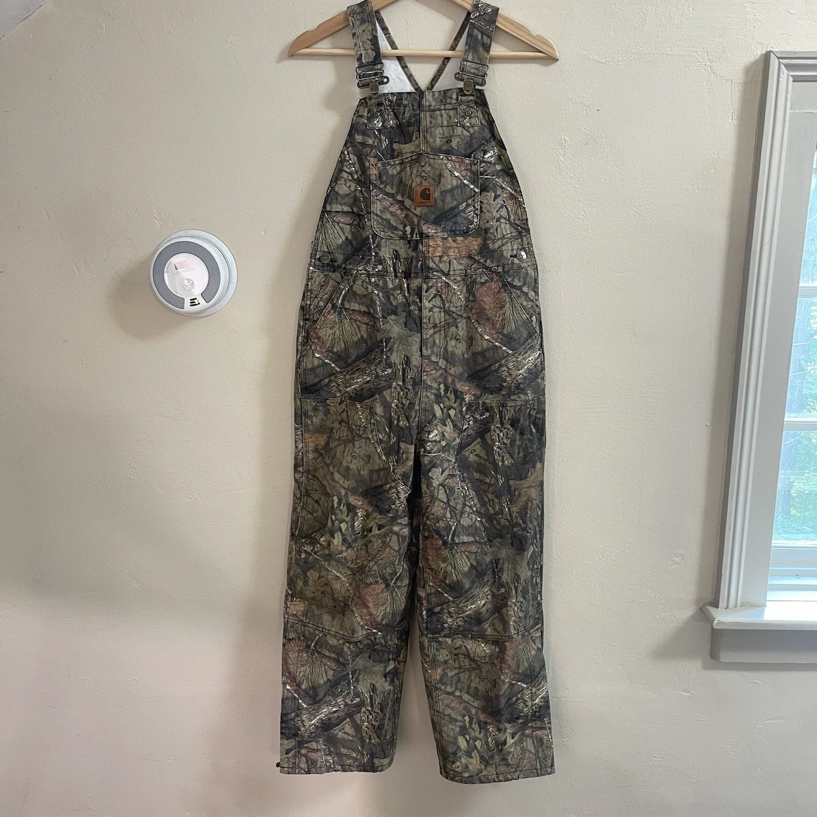 Carhartt Bibs Youth 12 Real Tree Camo Overalls Canvas Insulated Double Knee Work