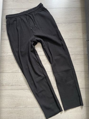 Kleidermafia Loose fit Ribbed Hose XL Schwarz Jogginghose Joggers Herren NEU - Bild 1 von 8