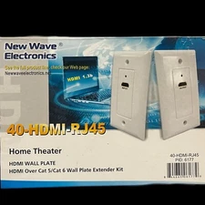 New Home Theater HDMI Over CAT5 / CAT6 Wall Plate Extender Kit