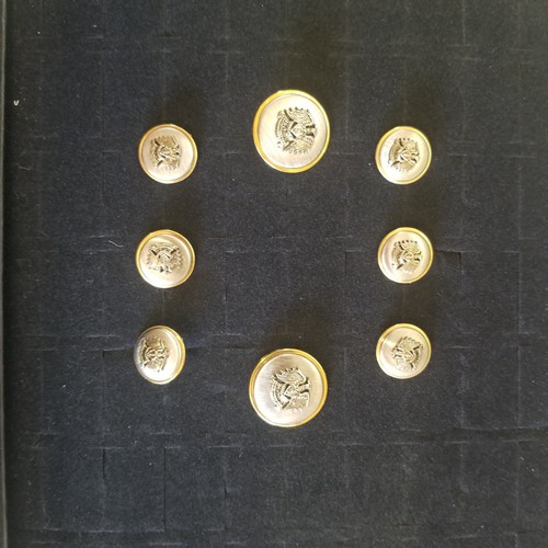 8 seltene Alfani silber/goldfarbene Adler Ersatzknöpfe Blazer Sport Mantel - Bild 12 von 13