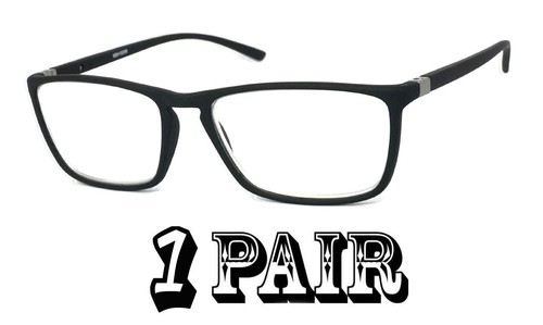 Gafas de lectura para hombre de moda con marco rectangular engomado lentes completas (no bifocales) - Imagen 5 de 16