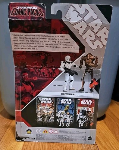 Hasbro Star Wars Comics Packs Clone Commando Super Battle Droid New 2007 - Picture 7 of 8