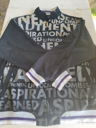 Air Jordan Mens Flight Jacket Black Zip Up Size 3XL Retro OG Rare Vintage - Picture 2 of 6