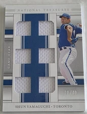 SHUN YAMAGUCHI 2020 National Treasures Game Gear Materials Sixes /49 #GGMS-SY