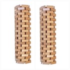 Bamboo Tile Durable, Luxurious, Water Resistant, Natural, Bath Mats 2-Pack