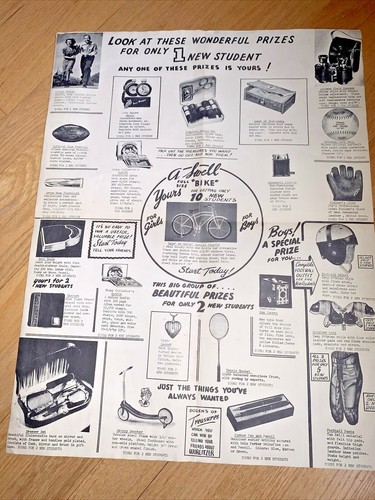 1930's WURLITZER SCHOOL OF MUSIC Poster TREASURE ISLAND CONTEST - Picture 4 of 12