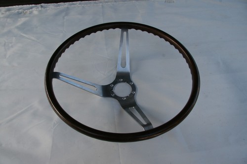 1964-1966 CHEVROLET CORVETTE 3 SPOKE SIMULATED WALNUT WOOD STEERING WHEEL C2 - Picture 9 of 24