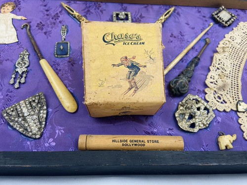 Antique Victorian Handmade Shadowbox Frame Wall Art Assemblage Diorama 21” OOAK - Picture 3 of 12