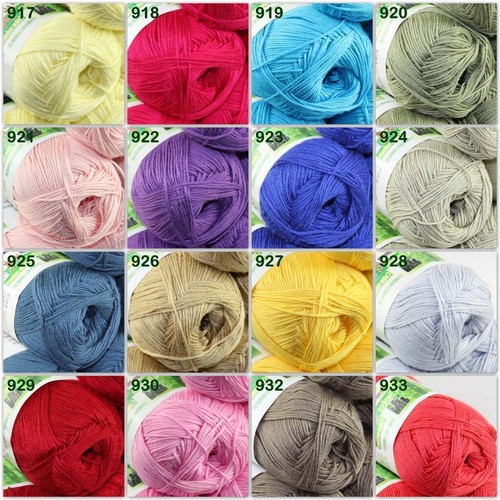 1ball×50g Soft Natural Smooth Bamboo Cotton hand Knitting Yarn 914 Pale Olive - Picture 6 of 24