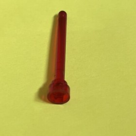 Lego 3957 Trans-Red Antenna 4H Round Top 6828 Futuron Nm Space 80’s