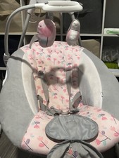 baby swing- pink and white