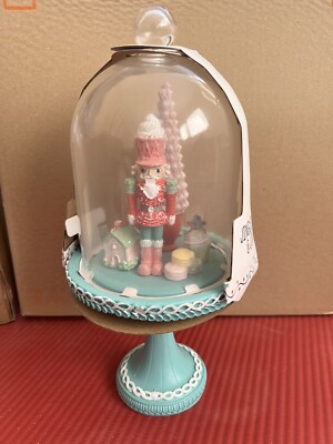 Tkmaxx Homesense Weihnachten Pastell Lebkuchen Süßigkeiten Nussknacker Cloche Glaskuppel