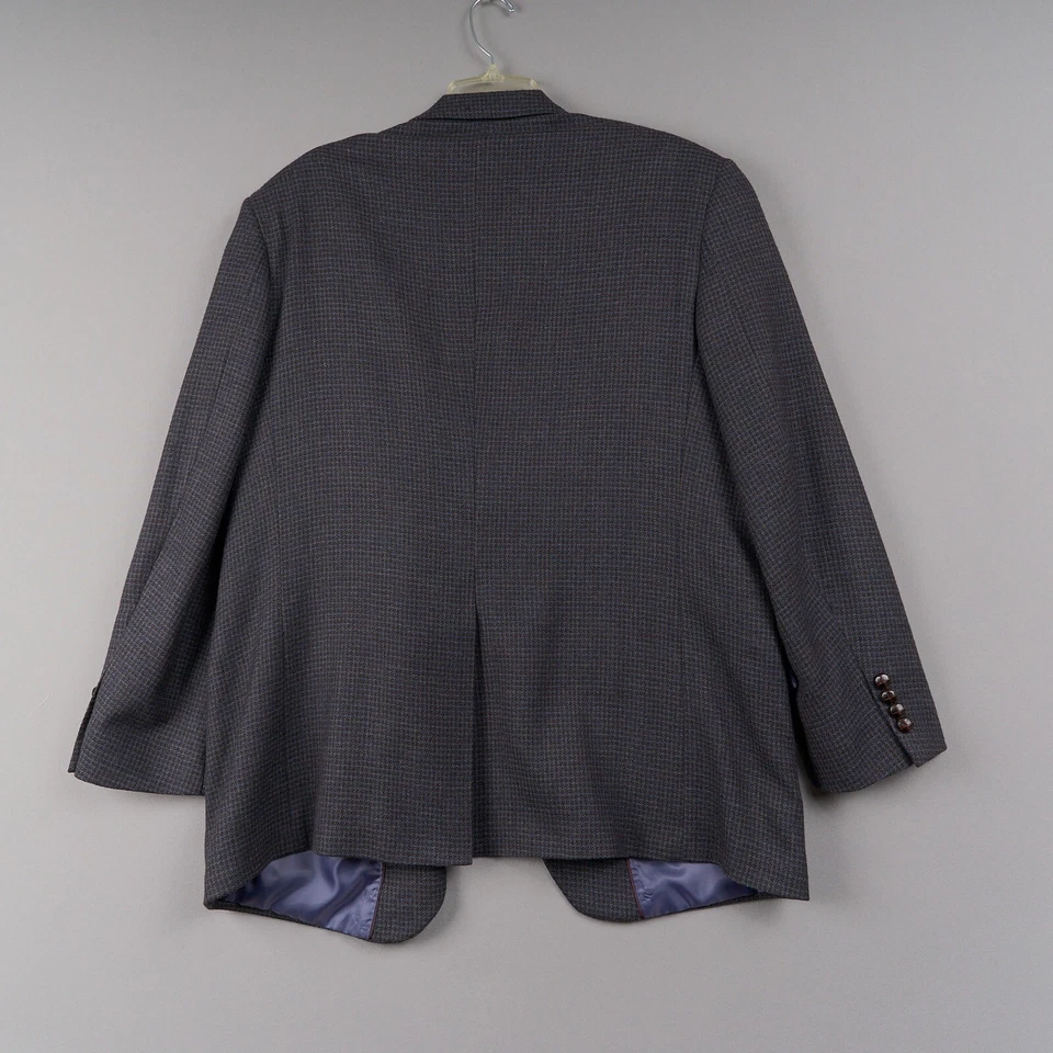 Saddlebred Sport пальто 46R синий коричневый шерсти гончая Tweed блейзер - Изображение 3 из 4