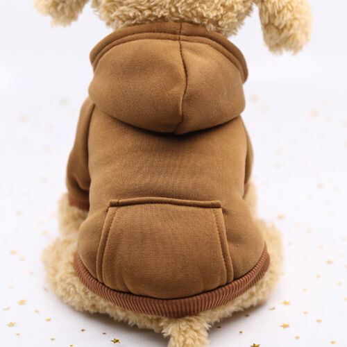 Hunde-Kapuzenpullover Mantel Warme Kleidung Welpenkleidung Kapuzenjacke > - Bild 27 von 28