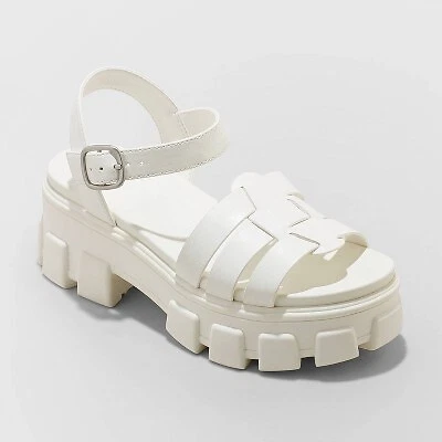  Wide Width Women's Sandals White