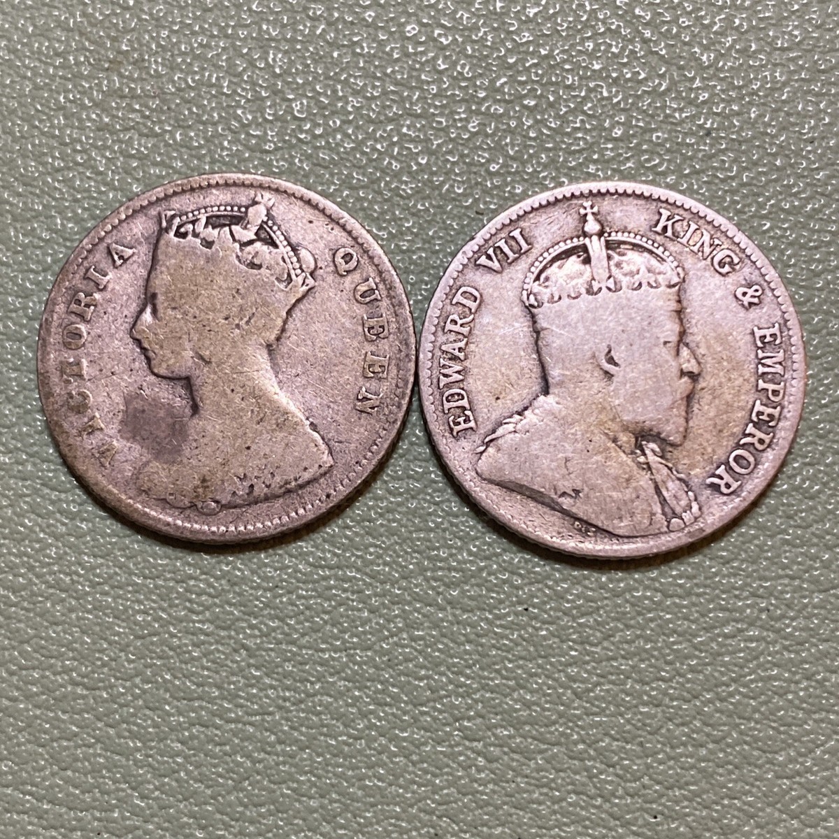 Hong Kong 1897 & 1904 Queen Victoria King Edward VII Silver