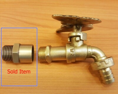 #ad Brass Garden Tap Faucet Adapter Basin Extender M to F Vintage Water Home Decor $22.00