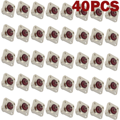 40X UHF Female Jack SO239 SO-239 Flange Panel Chassis Mount Connectors Metal