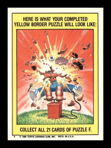 1986 Topps Garbage Pail Kids Series 6 Over Flo #207A - Picture 2 of 2