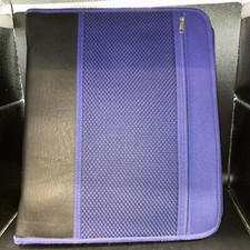 Durable 1.5” Rings Zippered 3 Ring Binder W/ Storage Compartments