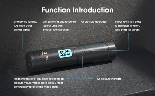 Portable Electric Air Inflator Pump 180PSI Air Compressor & 4500mAh Powerbank US - Bild 10 von 14