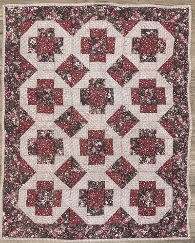 COLCHA DE RETAZOS VINTAGE COLGANTE DE PARED