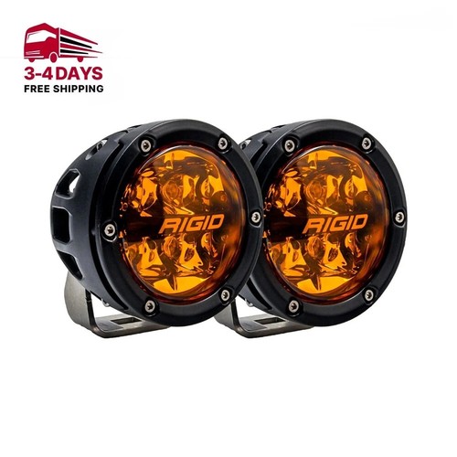 Luces antiniebla LED redondas rígidas de 4" punto ámbar PRO - Par - Imagen 1 de 6