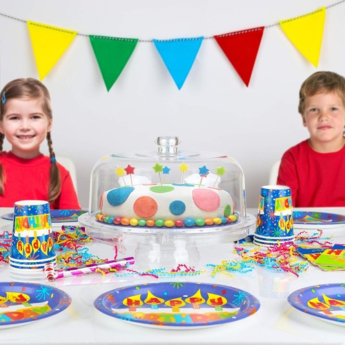 Acrylic Cake Stand with Lid, (6-in-1) Multi-Purpose Serving Tray with Domed Top - Picture 7 of 8