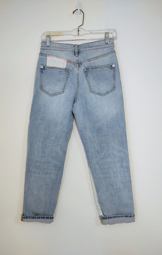 Pilcro The Borrowed Anthropologie Boyfriend Patchwork Jeans size 25P  B12 - Picture 11 of 12