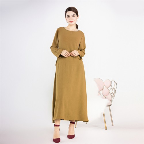 Ramadan Robe Abaya Women Long Dress Plain Kaftan Muslim Gown Dress Caftan Eid - Picture 9 of 54